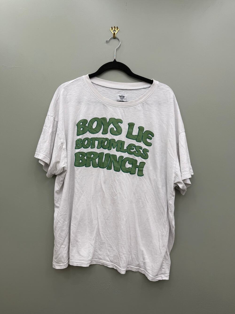 Boys Lie Bottomless Brunch Look on the Sunny Side Graphic Tee Oversized OS